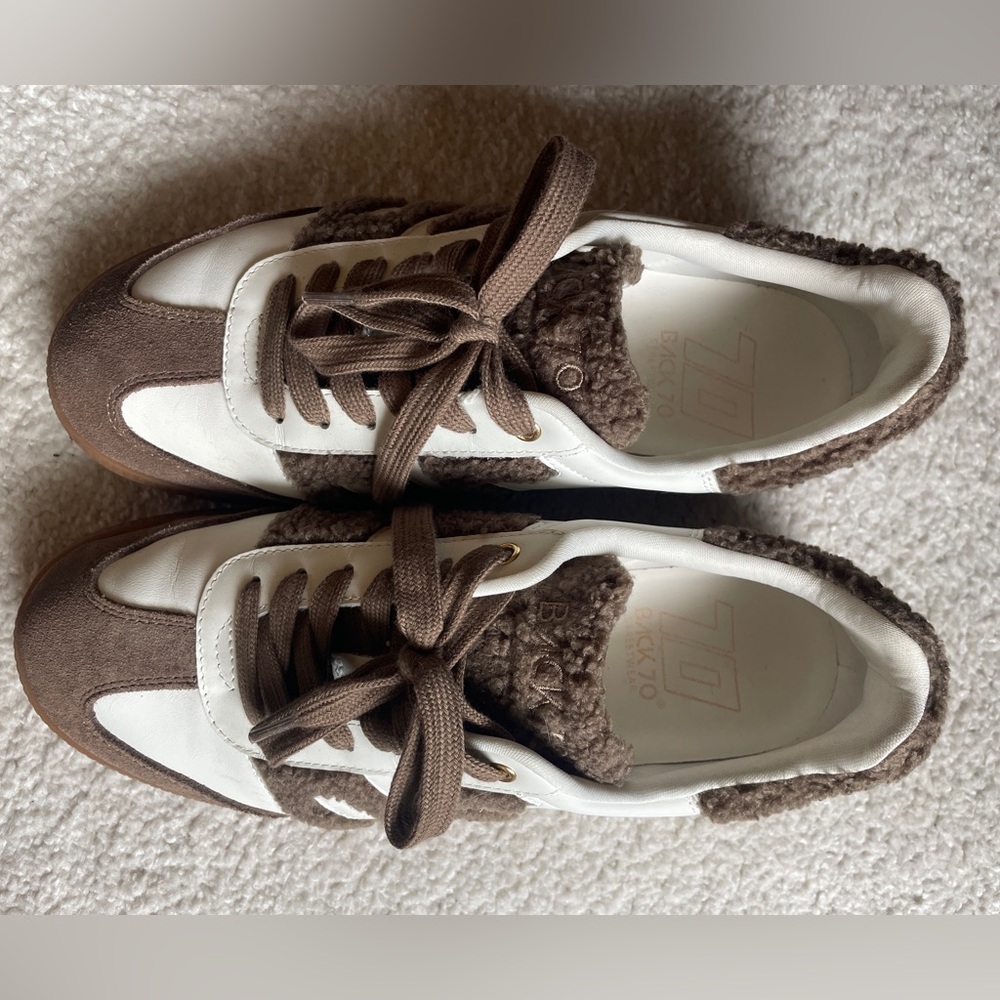 Back70 Women's Brown and White Sneakers Size 38